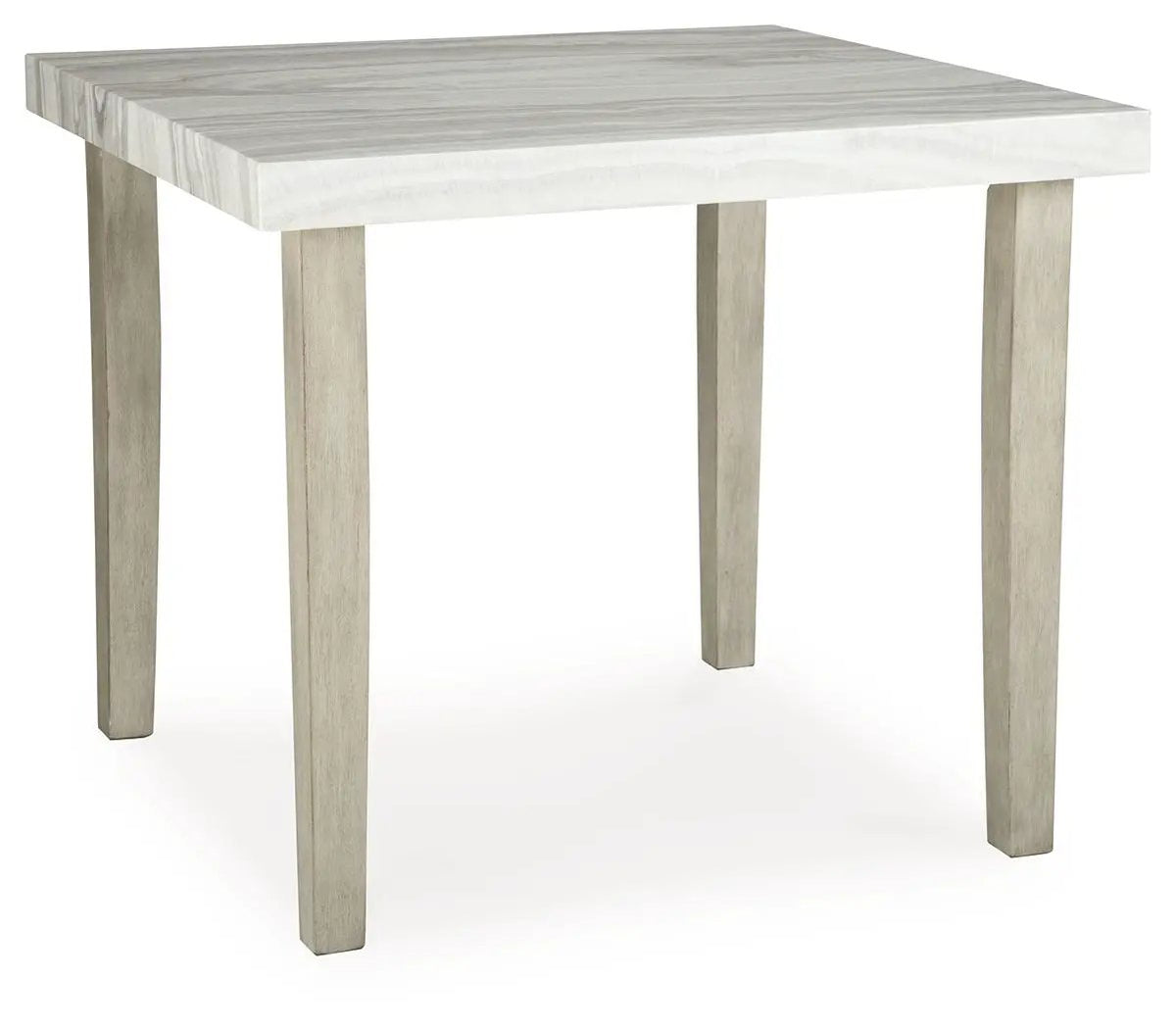 Larawyn Counter Height Dining Table | 42 Inch Square | Faux Marble Top | Gray Veining