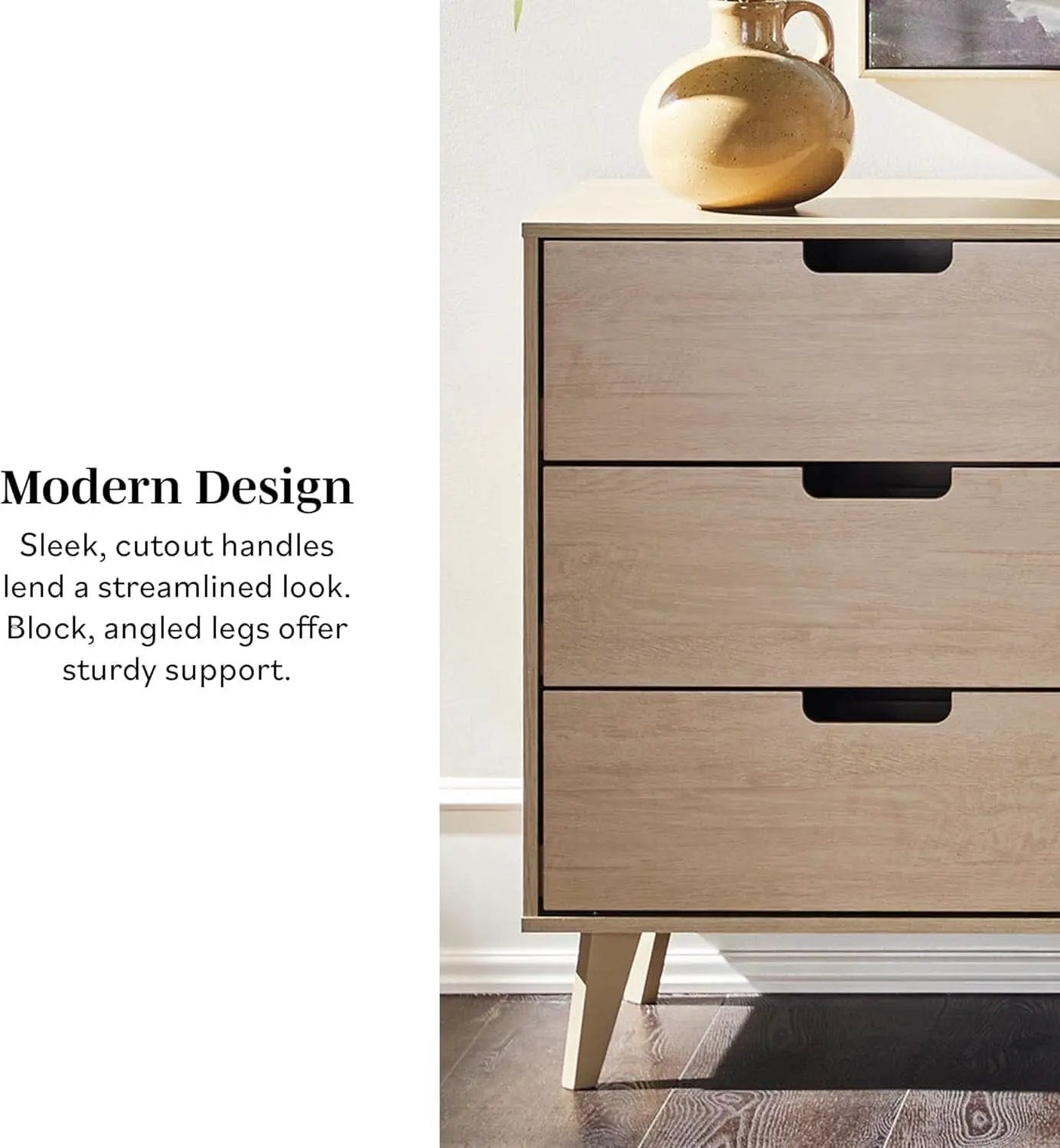 Mid-Century Modern 6-Drawer Dresser, 52 Inch Width from PriceLows™