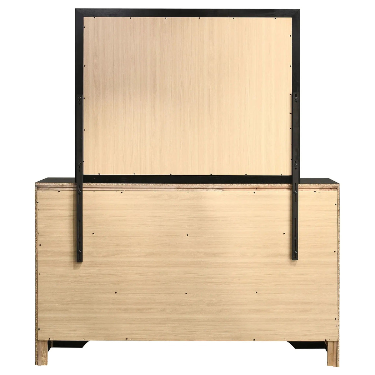 Miranda 7-drawer Dresser with Mirror | 63 x 16.5 x 75.25 in | 7-Drawer | Black