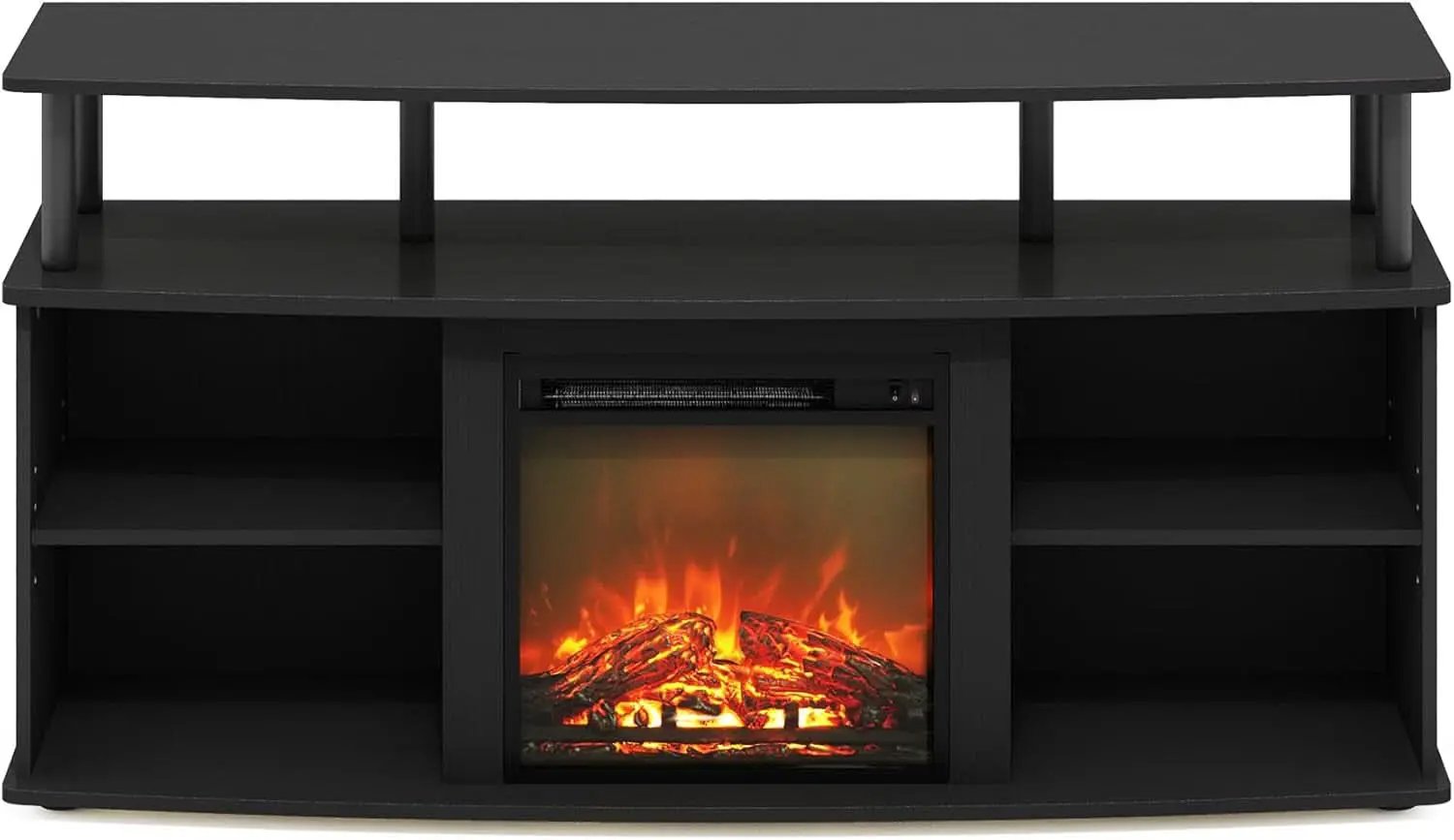 Jensen Open Shelving TV Entertainment Center With Electric Fireplace 55 Inch from PriceLows™