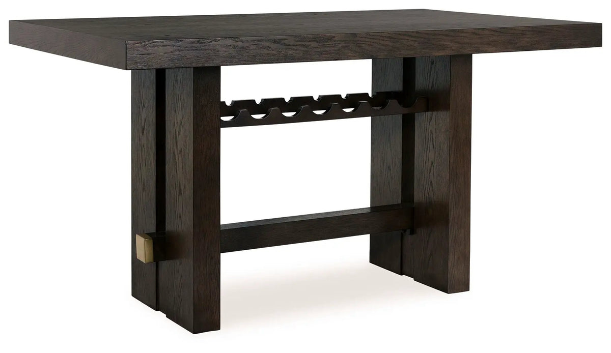 Rectangular Counter Table Set | Dark Oak Finish | Modern Design