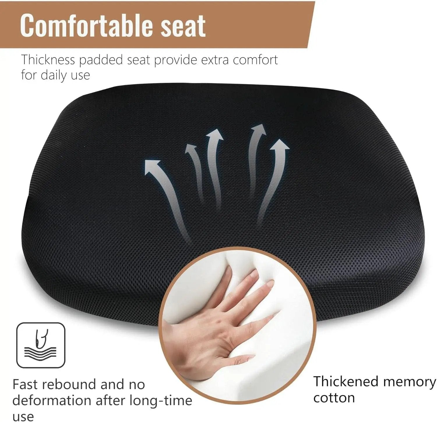 Ergonomic Mesh Office Chair With Adjustable Lumbar Black from PriceLows™