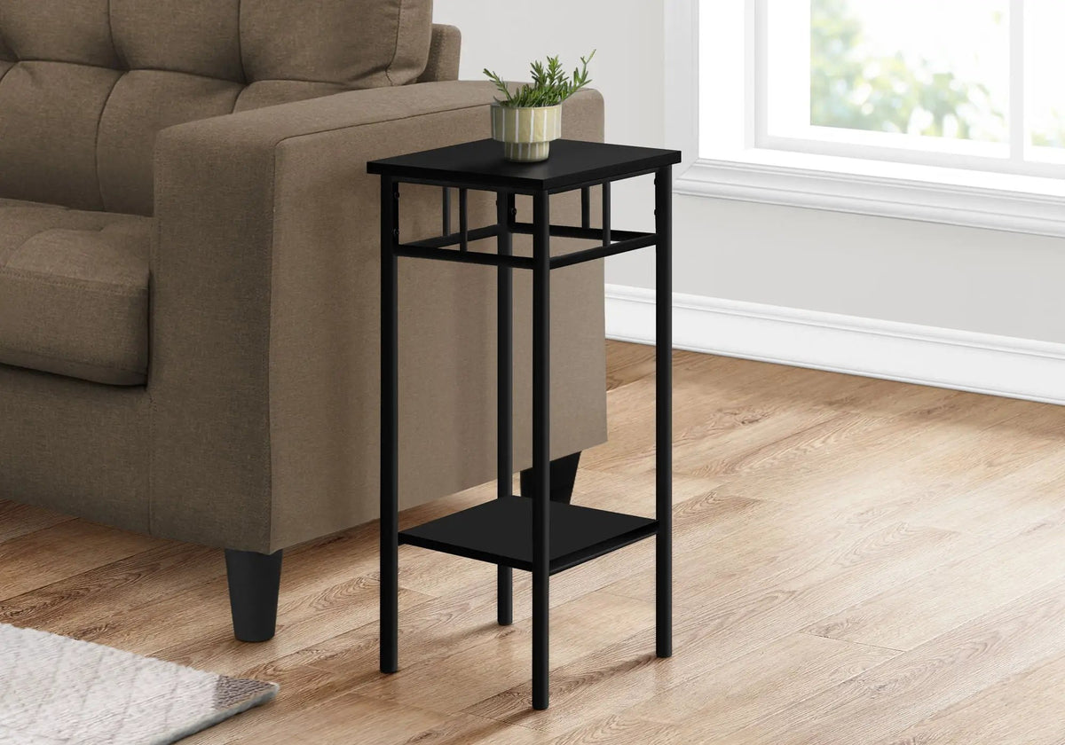 Square Accent Table | 2-Tier Design | Finished On All Sides | 28 Inch Height