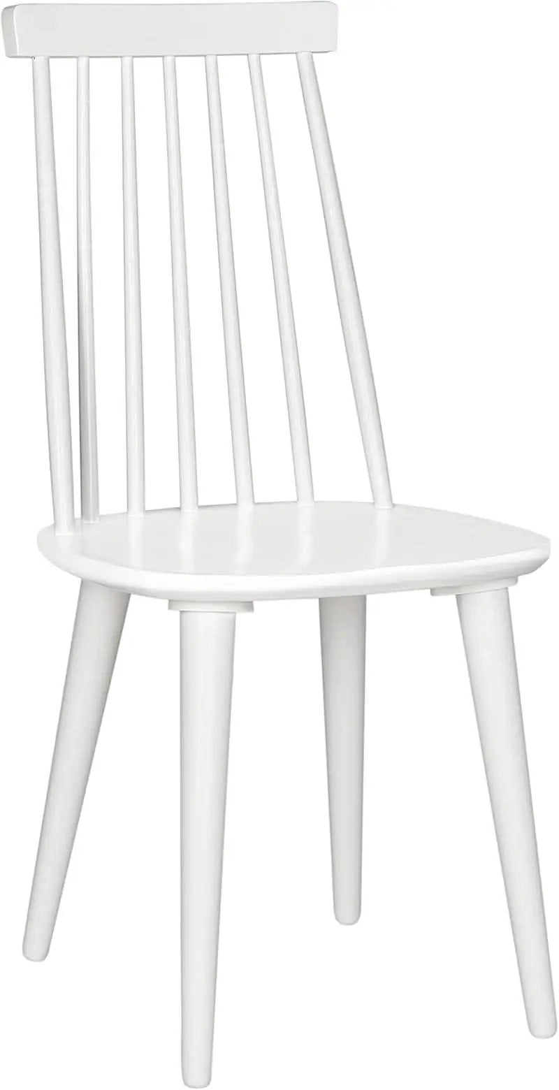 White Farmhouse Spindle Dining Chair Set Of 2 For Kitchen from PriceLows™