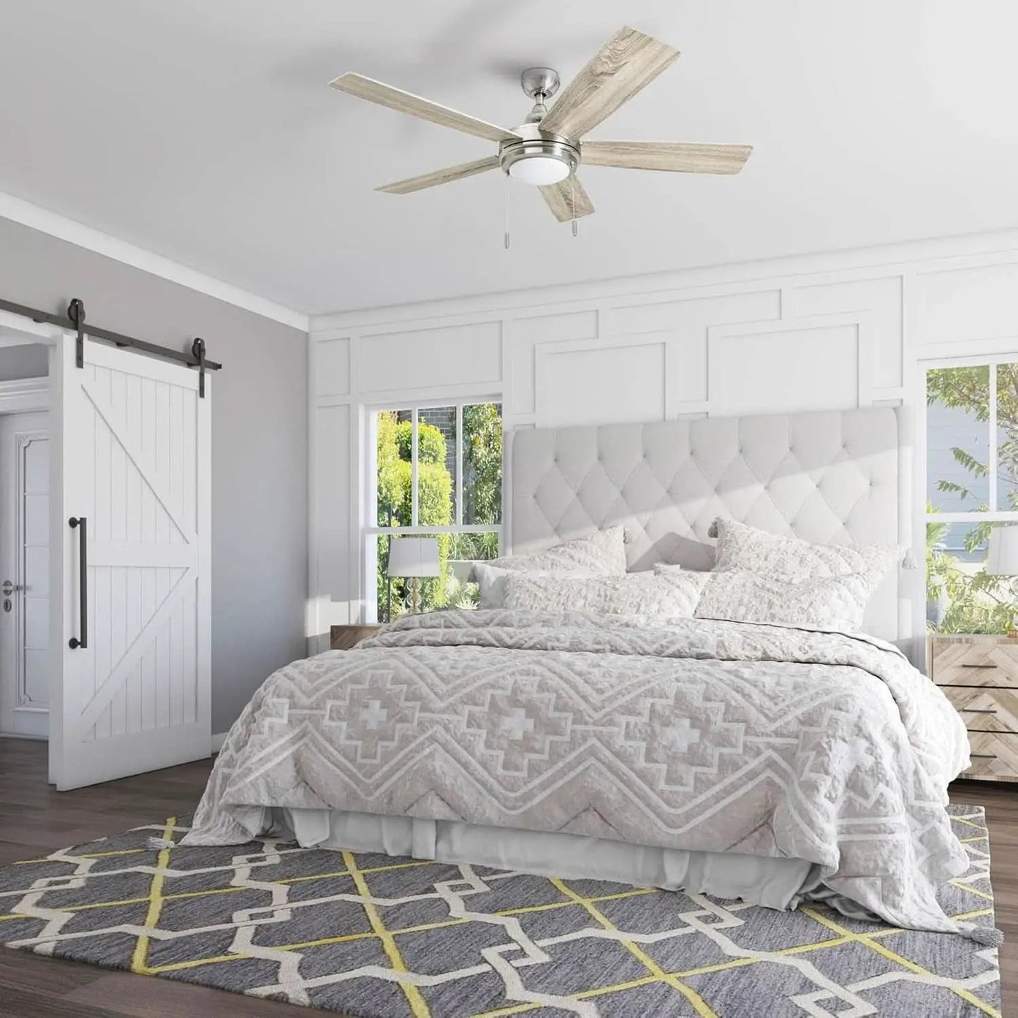 Ventnor 52 Inch Indoor Ceiling Fan LED Light For Rooms from PriceLows™