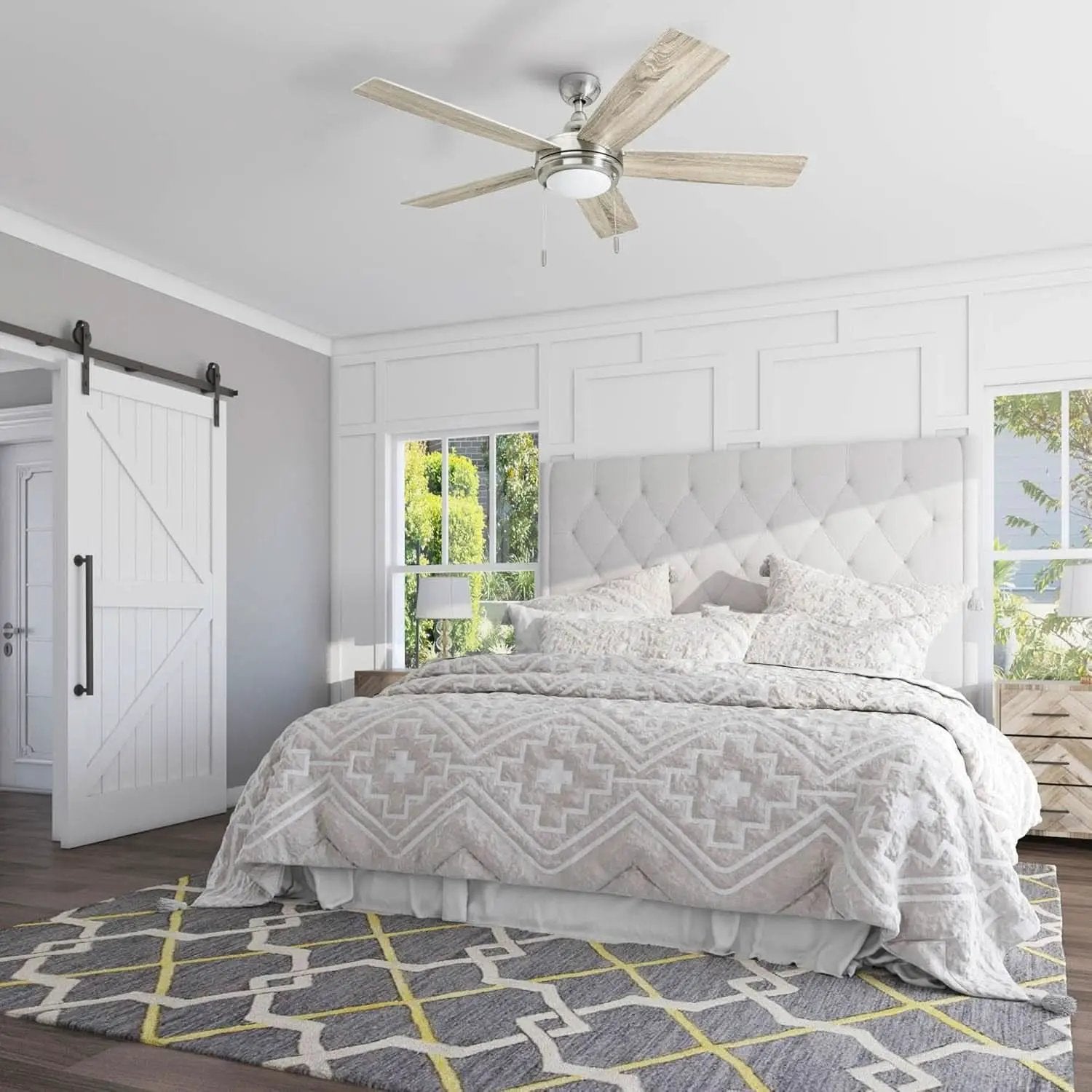 Ventnor 52 Inch Indoor Ceiling Fan LED Light For Rooms from PriceLows™