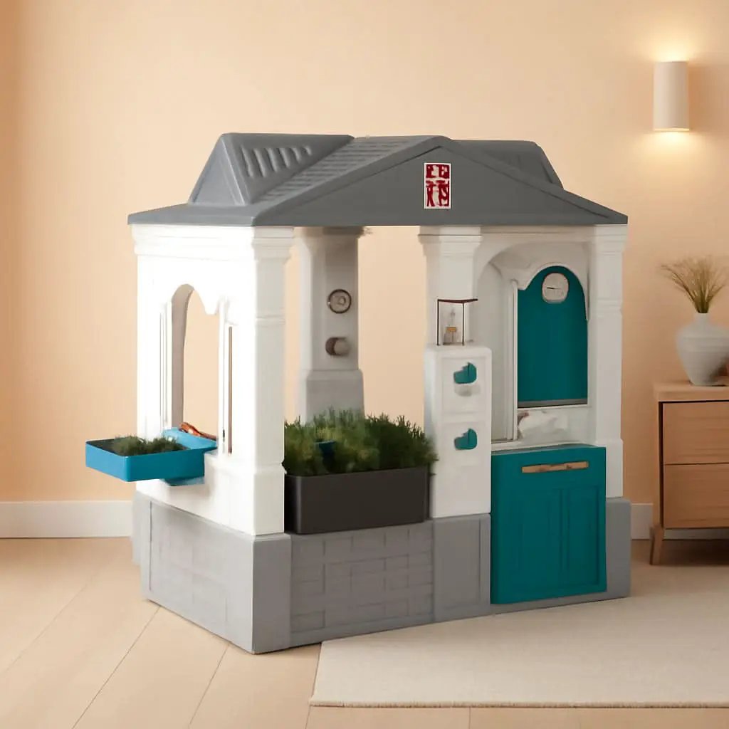 Grey Indoor Outdoor Playhouse With Interactive Sounds from PriceLows™
