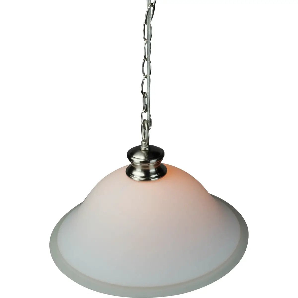 Swag Pendant Light | Plug In Design | Milky White Glass Shade | 16 Inch Width