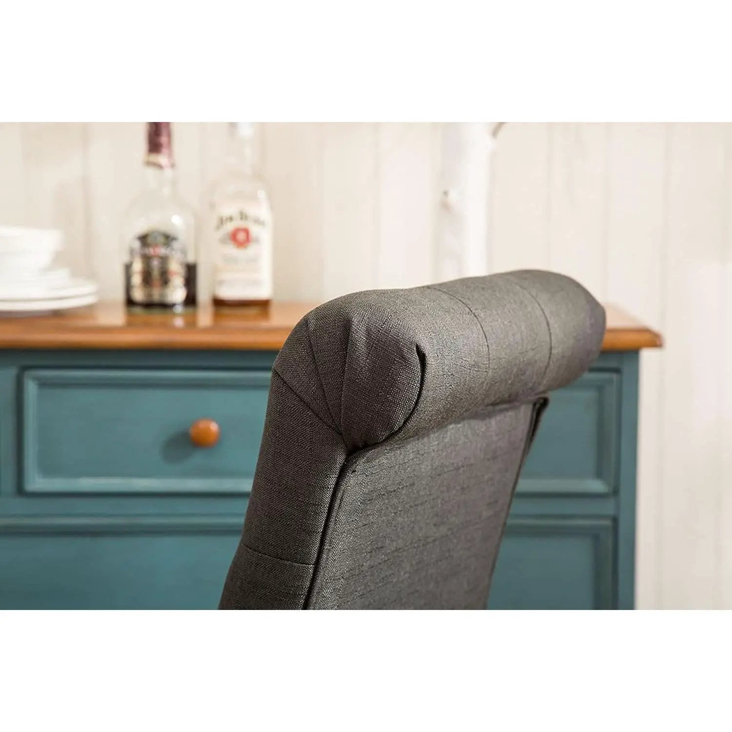 Charcoal Tufted Parsons Dining Chair Modern Style Elegant from PriceLows™