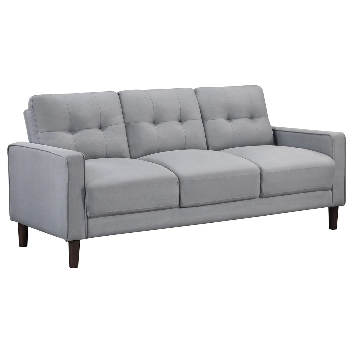 Bowen Upholstered Track Arm Tufted Sofa | 76 x 32.75 x 34.25 in | Fabric | Grey