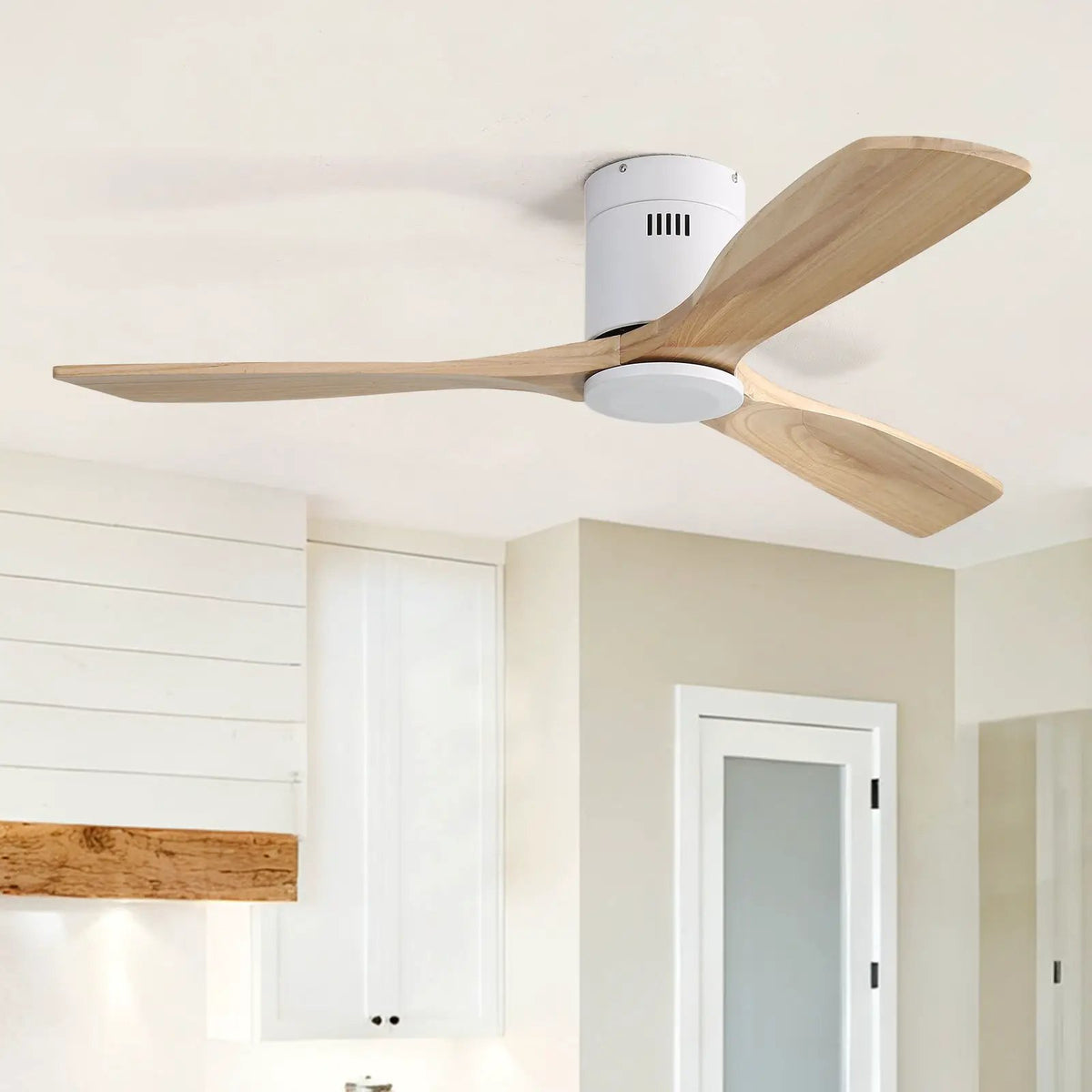 Low Profile Ceiling Fan | 52 Inch Span | 3 Blades | Noiseless Reversible DC Motor