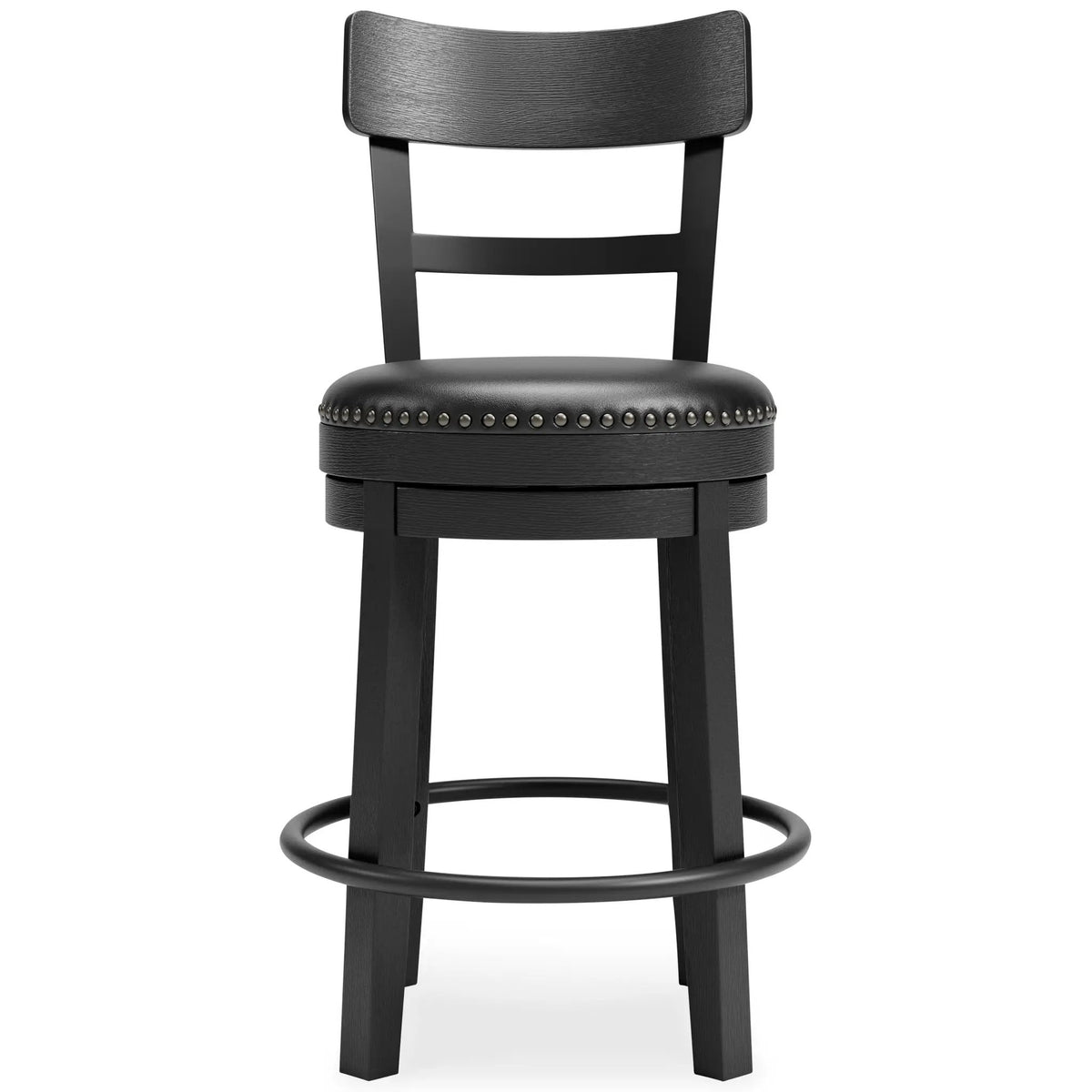 Valebeck Swivel Stool | Full Back | Rustic-Industrial Style | Barstool Height