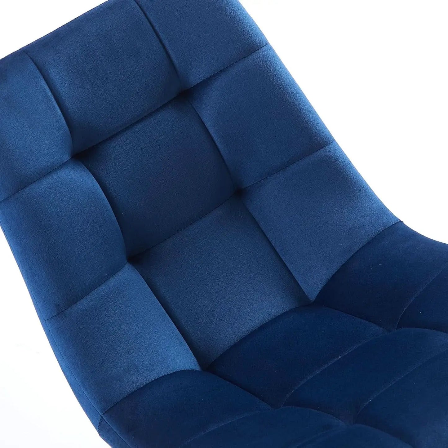 Navy Blue Velvet Dining Chairs Set of 4 Armless Tufted from PriceLows™