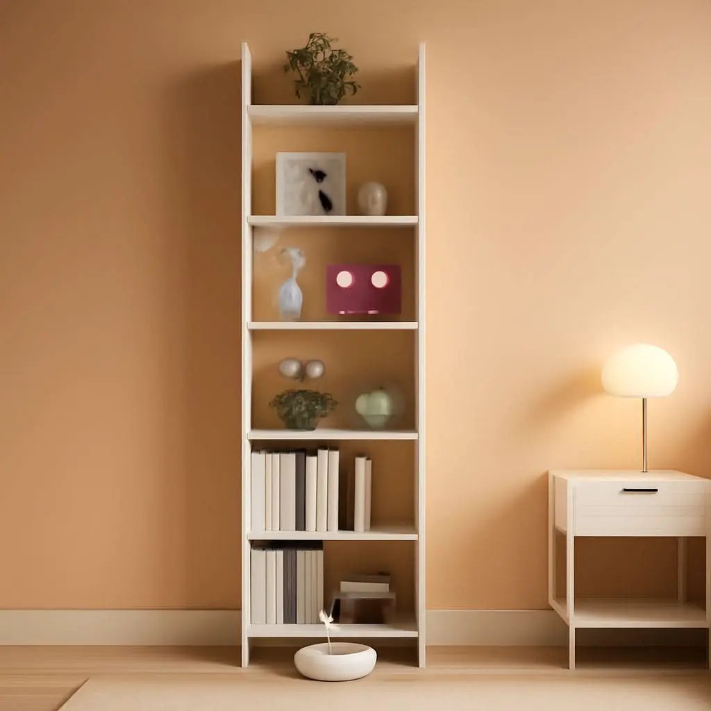 White 6-Tier Bookshelf Anti Tip Design For Home Office from PriceLows™