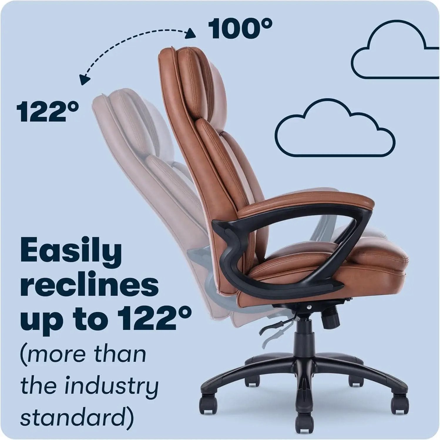 Fairbanks Big And Tall High Back Cognac Office Chair from PriceLows™