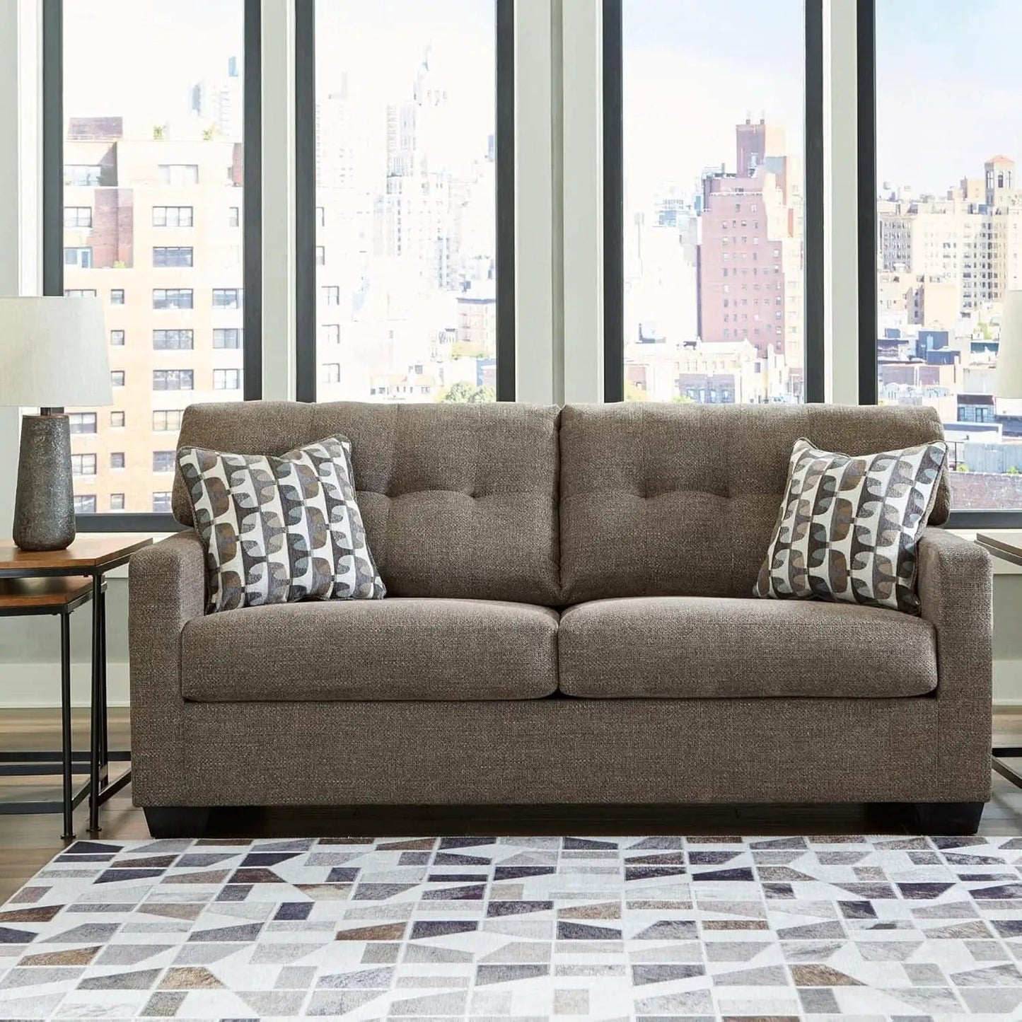 Contemporary Espresso Full Size Sofa Sleeper MemoryFoam from PriceLows™