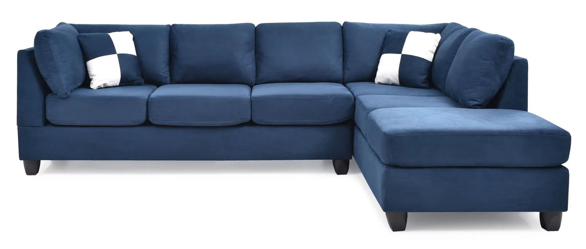 Malone Comfort Sectional | Pocketed Coil And Foam Seating | Removable Backs | 111 Inch Length
