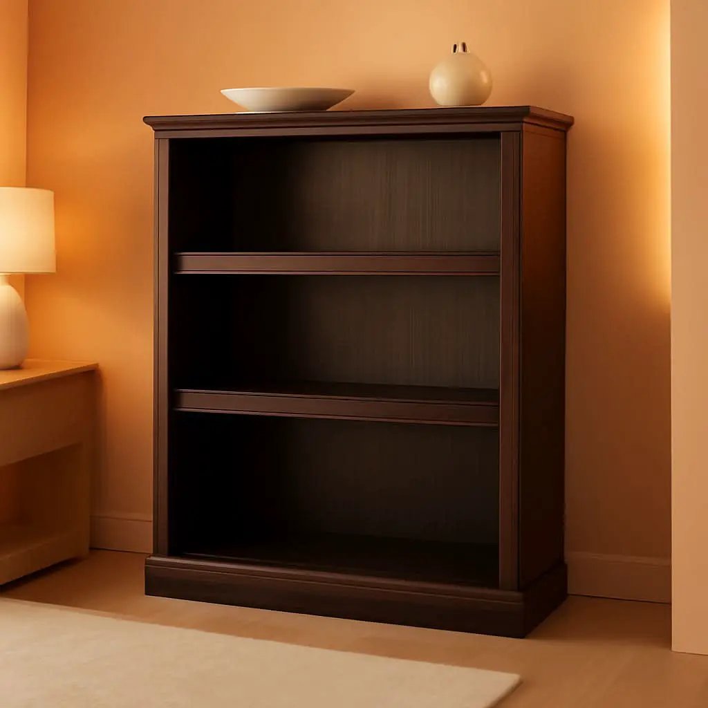 Three Shelf Bookcase In Jamocha Wood Finish 35.28In L 13.23In W 43.78In H from PriceLows™