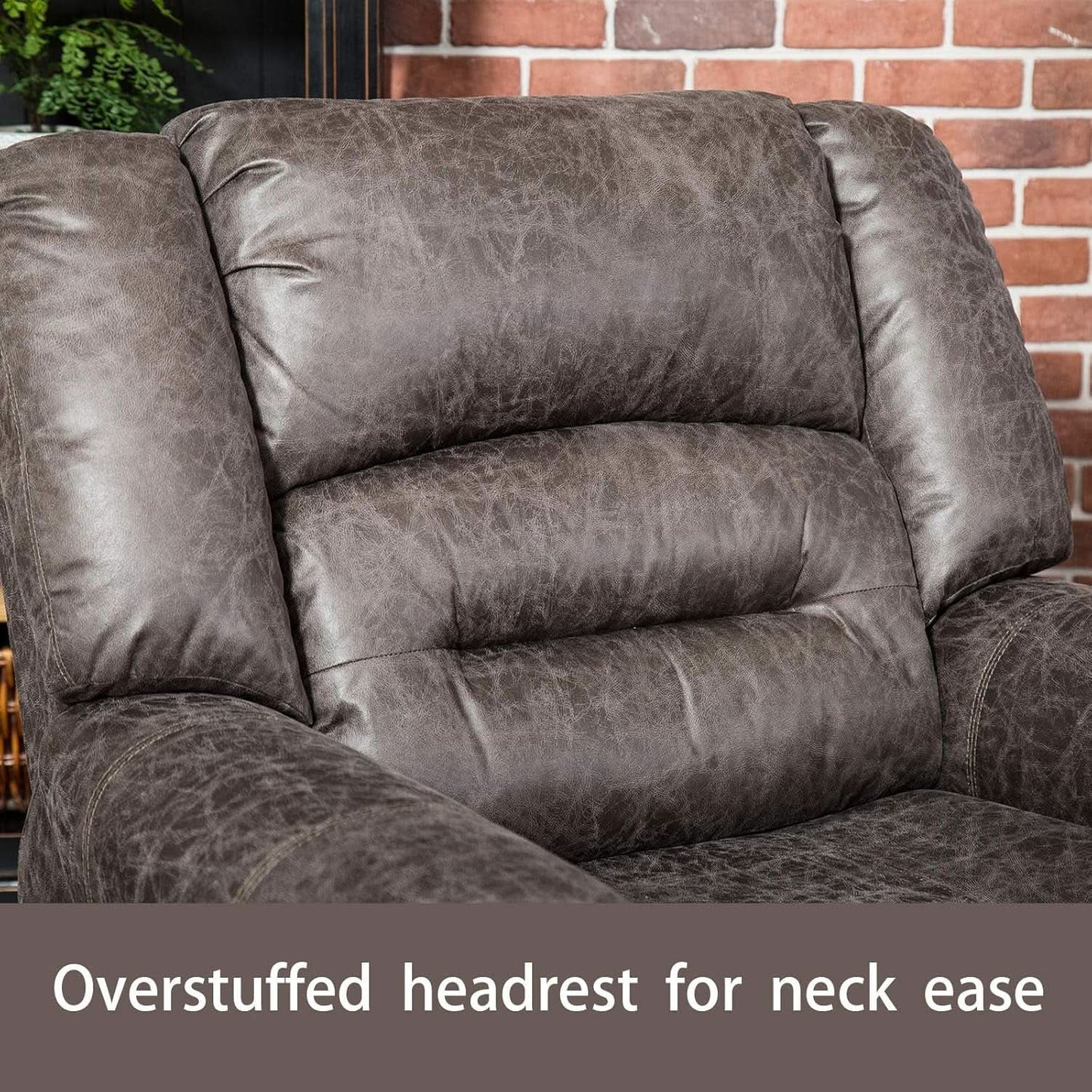 Electric Recliner Chair Smoky Gray With USB Port Theater from PriceLows™