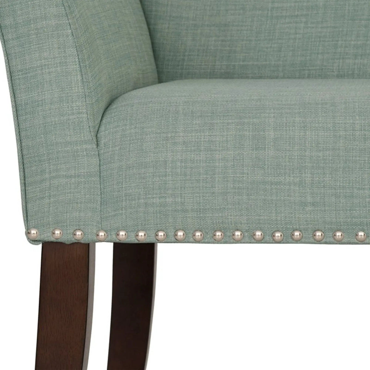 Welburn Upholstered Bench | Padded Low Back | Flared Arms | High-Density Foam And Fiber Fill