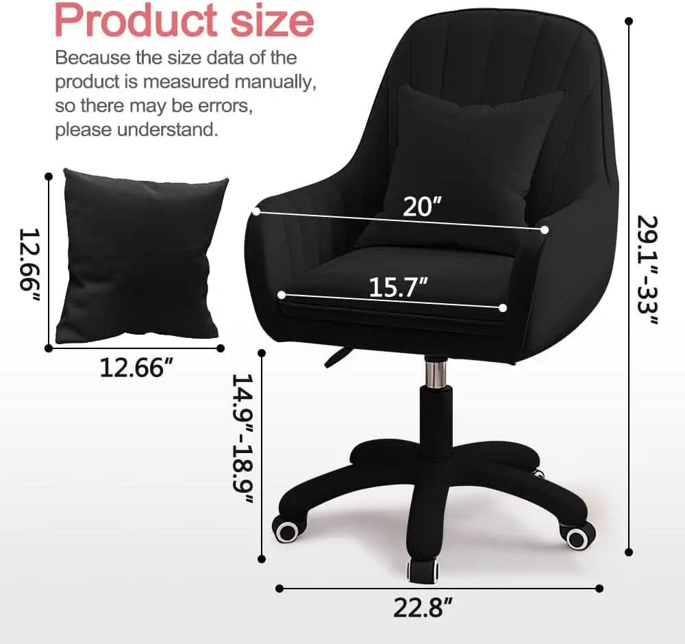 Velvet Home Office Chair Height Adjustable For Desk Use from PriceLows™
