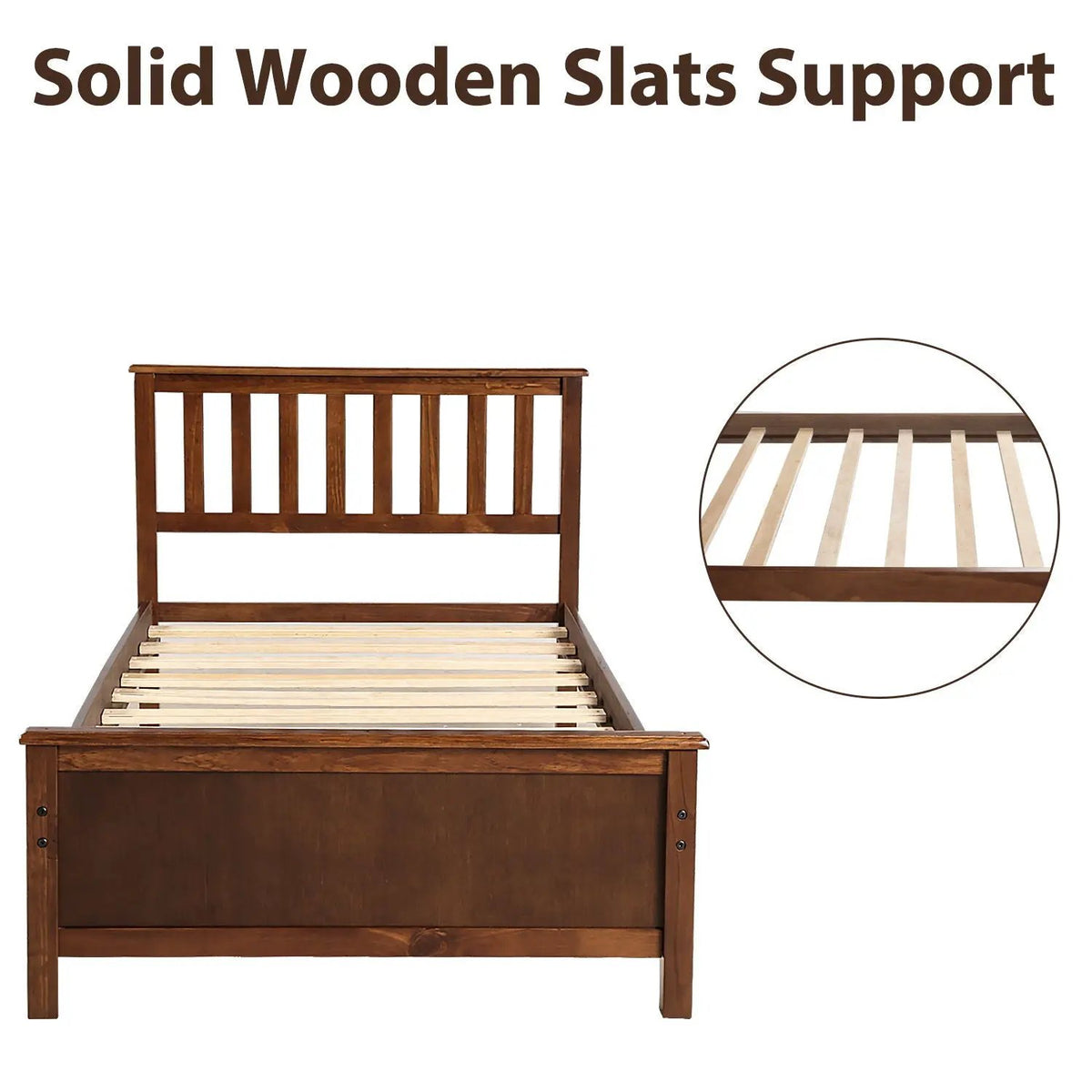 Platform Bed | Wood Slat Support | Headboard And Footboard
