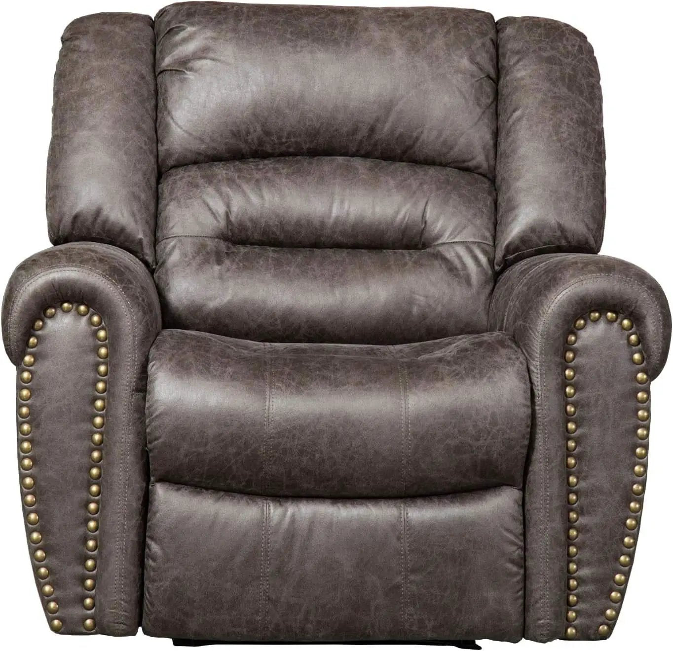 Electric Recliner Chair Smoky Gray With USB Port Theater from PriceLows™