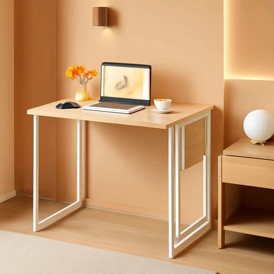 Folding Desk 31.5 Inch Oak Wood Small Space Computer Table from PriceLows™