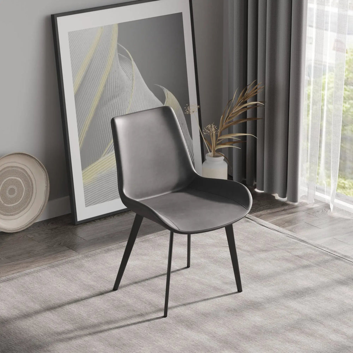 Modern Dining Chairs | Set Of 2 | Metal Legs | Ergonomic Design
