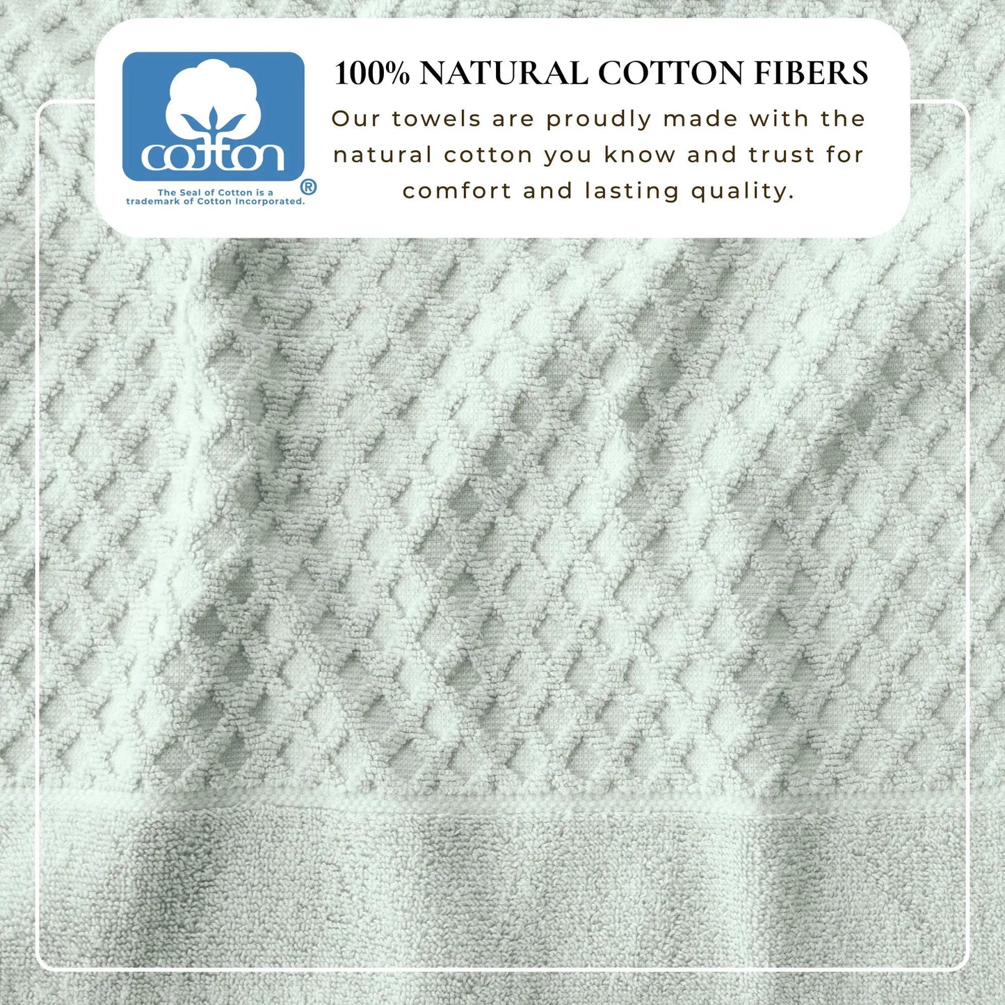 Cotton Diamond Waffle Weave Bath Towel Set - Grayson Collection from PriceLows™