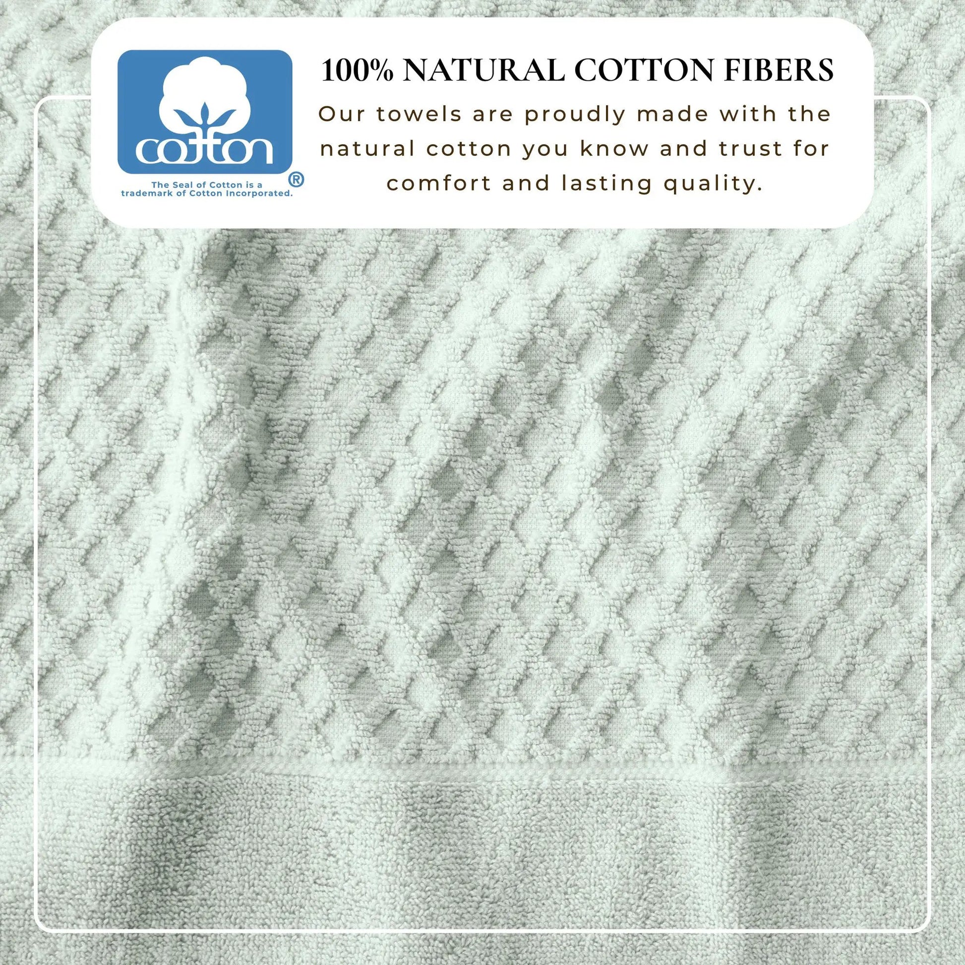 Cotton Diamond Waffle Weave Bath Towel Set - Grayson Collection from PriceLows™
