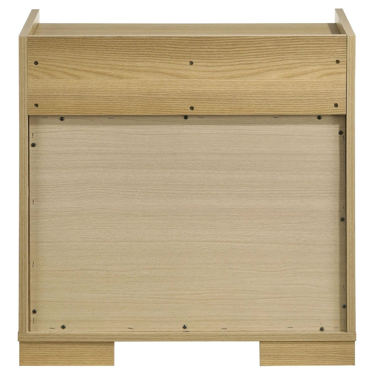 Hyland 2-drawer Nightstand Bedside Table | 23.25 x 15.25 x 23.75 in | Engineered Wood & Metal | Natural
