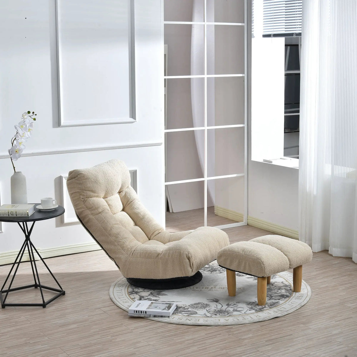 Adjustable Reclining Floor Chair | Metal Frame | Folding