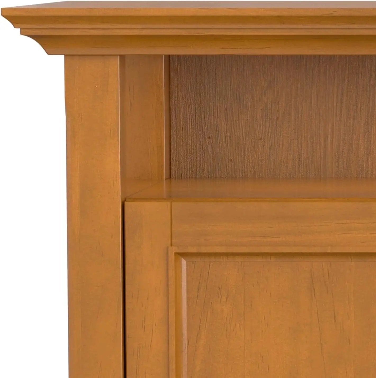 TV Media Stand 54 Inch Wide Golden Brown Cabinet Storage from PriceLows™