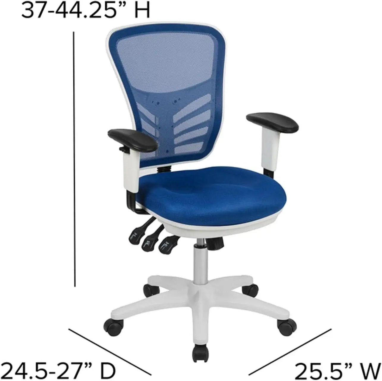 Blue Executive Office Chair With Adjustable Arms Comfort from PriceLows™