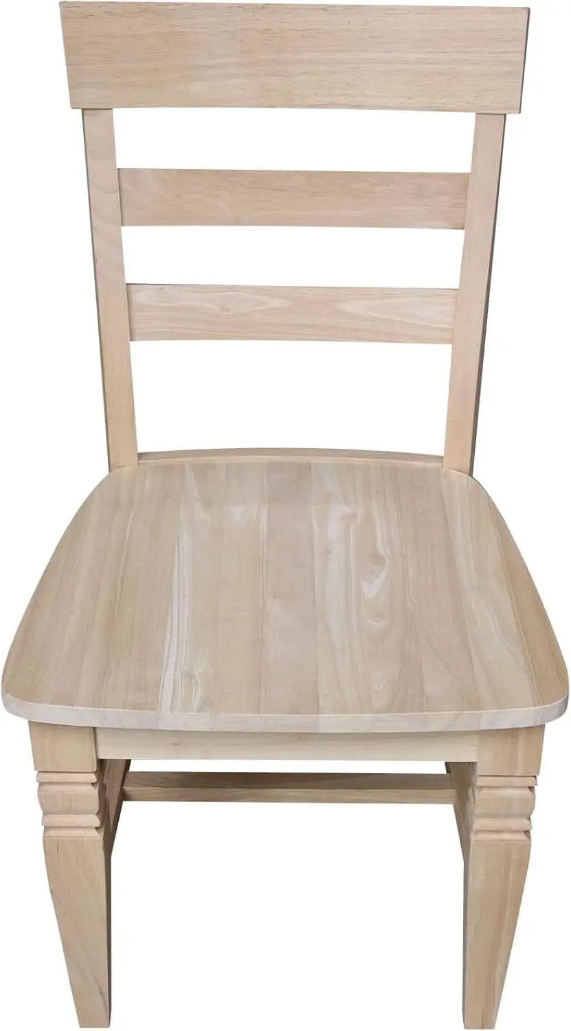 Two Java Dining Chairs Unfinished Parawood 225 Lb Capacity from PriceLows™