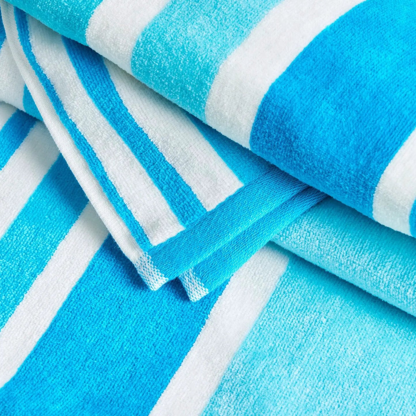 Cotton Velour Cabana Stripe Beach Towel - Novia Collection from PriceLows™