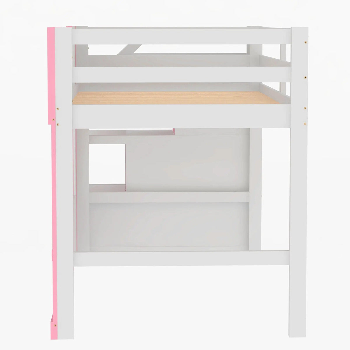 Kids Wooden Loft Bed | Storage Staircase | Dual Windows
