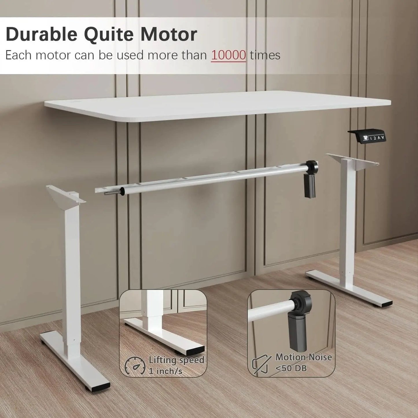 Electric Standing Desk 55x24 Inches Memory Presets from PriceLows™
