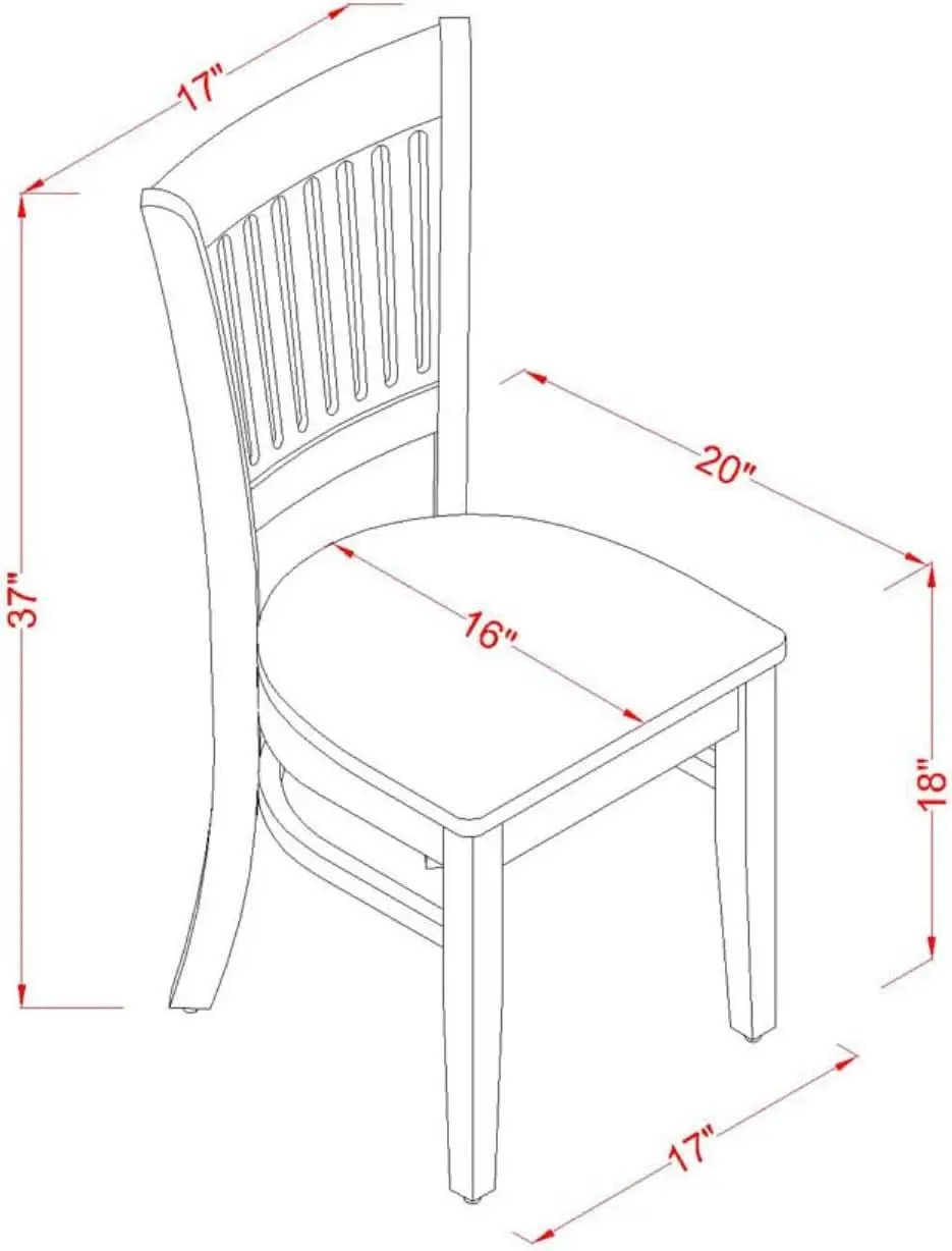 Vancouver Slat Back Wooden Seat Dining Chairs Oak Set Of 2 from PriceLows™