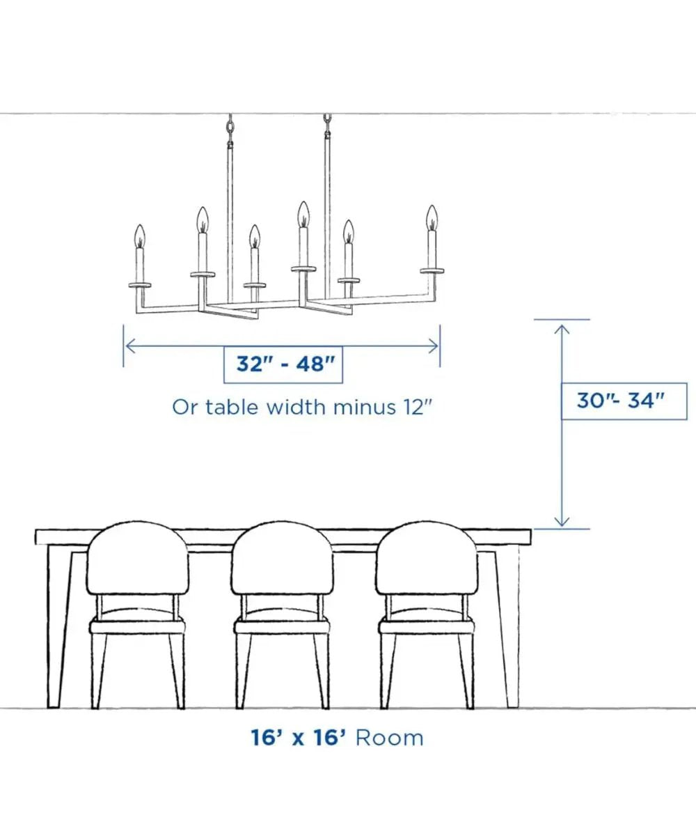 Pendant Light | 4 Light | 18 Inch Width | Galvanized Oak Frame