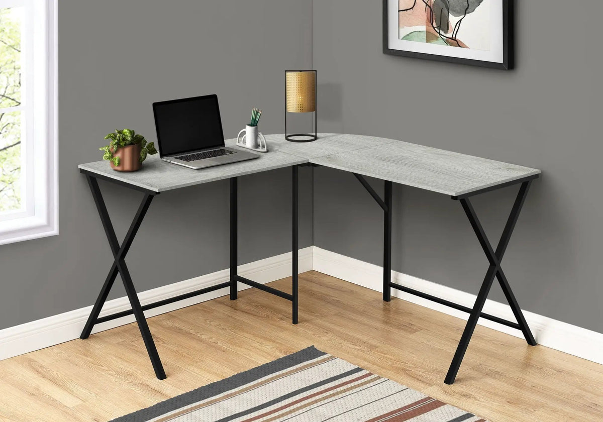 L-Shaped Corner Computer Desk | 55.25 Inch Square | Space-Saving Corner Design | Easy Assembly
