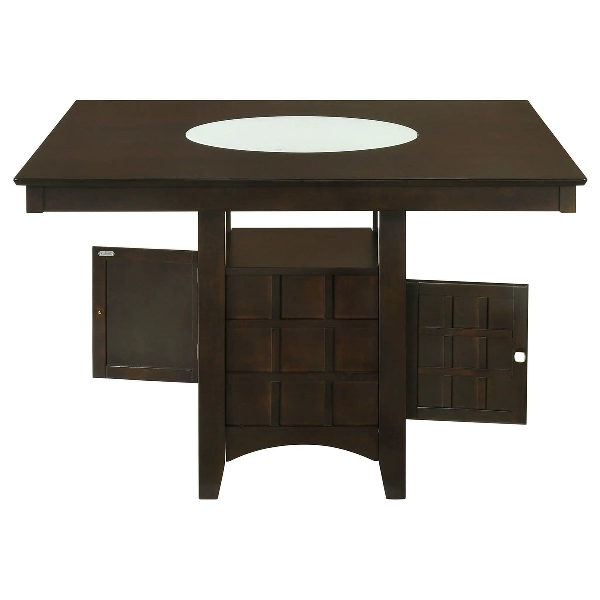 Gabriel 52-inch Counter Height Dining Table | 51.5 x 51.5 x 35.75 in | Rubberwood & Engineered Wood | Cappuccino