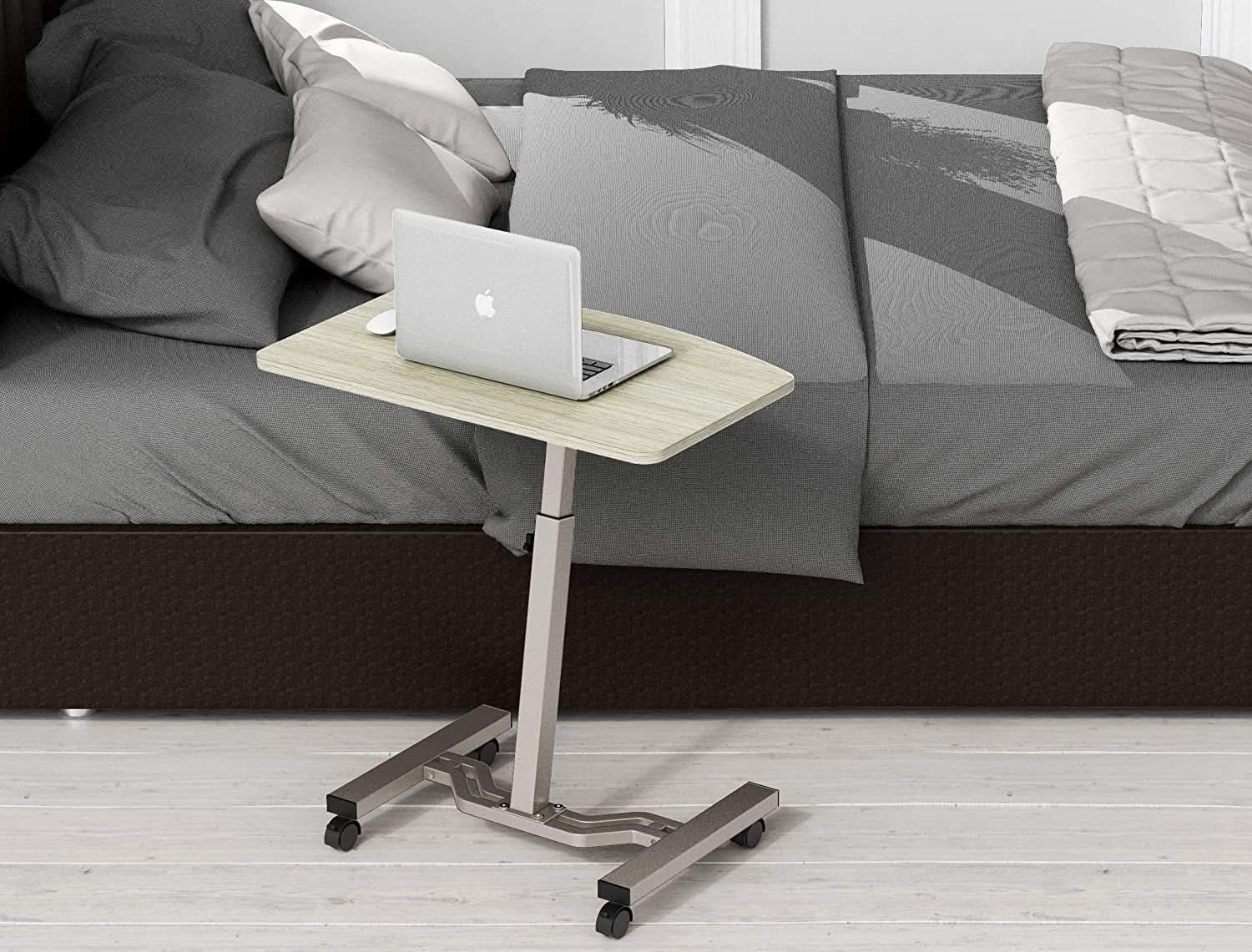 Height Adjustable Laptop Desk Cart, 28 To 33 Inch, Maple from PriceLows™
