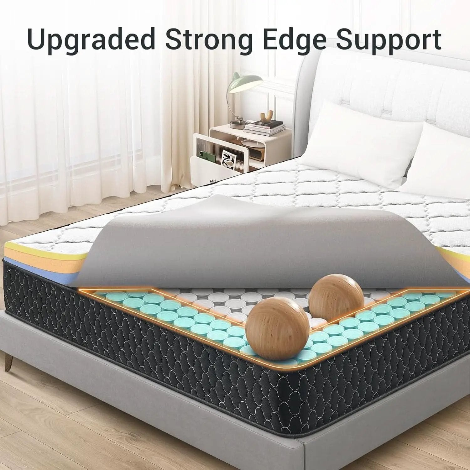 TwelveInch Fullsize MemoryFoam Mattress With Springs from PriceLows™