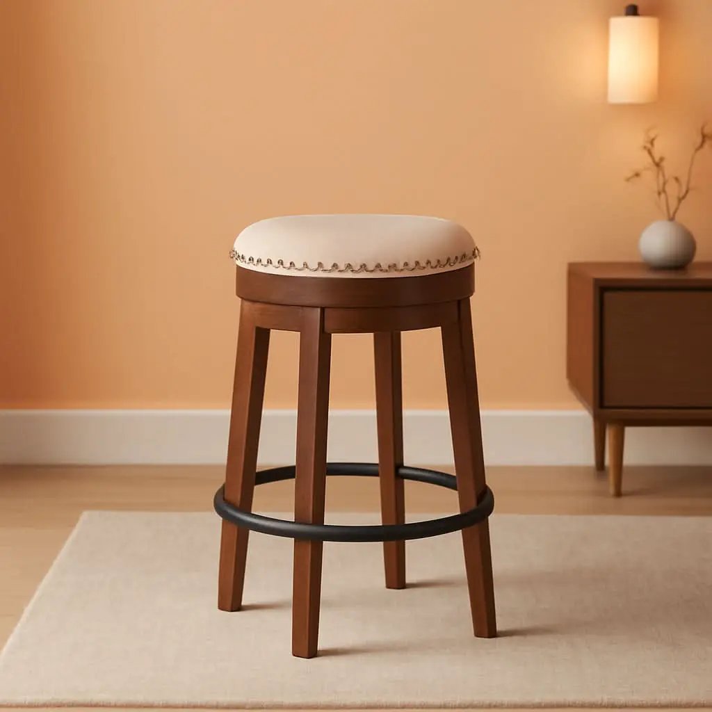 24 Inch Counter Height Swivel Bar Stool Brown And Black from PriceLows™