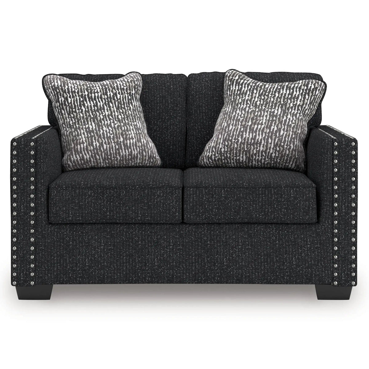 Jasmine Peaks Loveseat | 60 x 38 x 39 in | Wood | Coal
