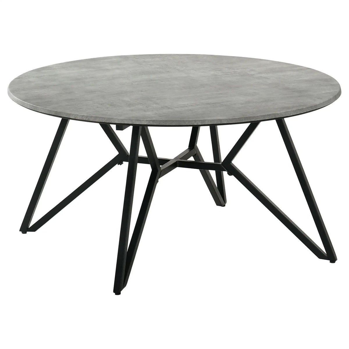 Hadi 2-piece Round SmartTop Coffee and End Table Set Cement | 2-Piece Set | Metal | Dining Room