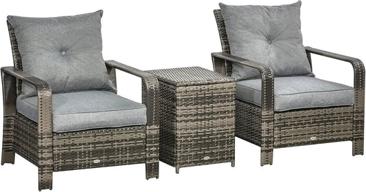 Three Piece Patio Furniture Set with Cushions and Table from PriceLows™