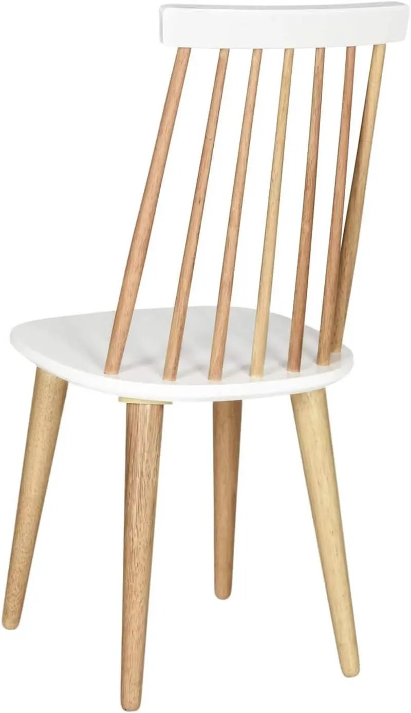 Burris Farmhouse Spindle Side Chair Natural White Set Of 2 from PriceLows™